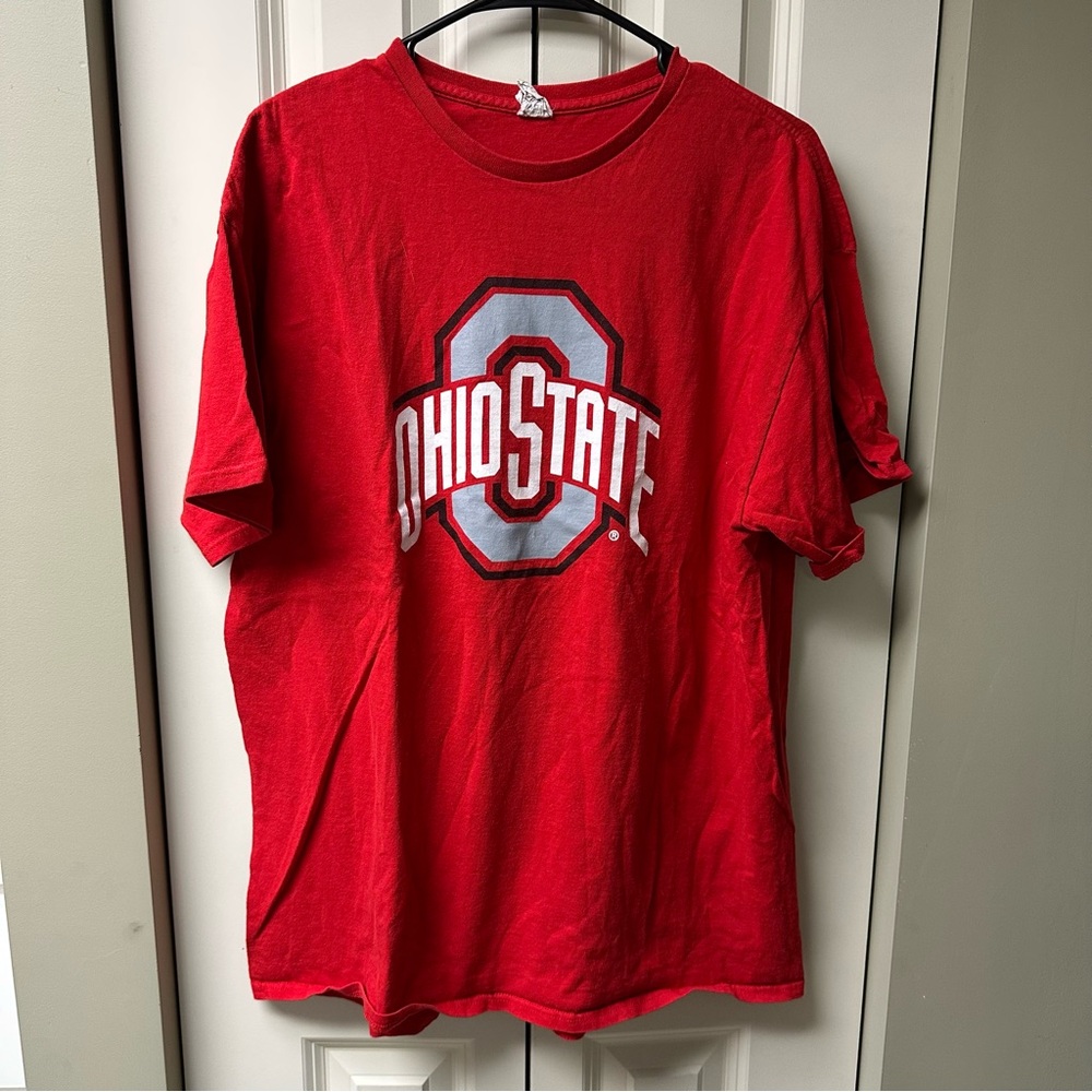 Delta Pro Weight Red Ohio State Logo Tee -  XL, Cotton